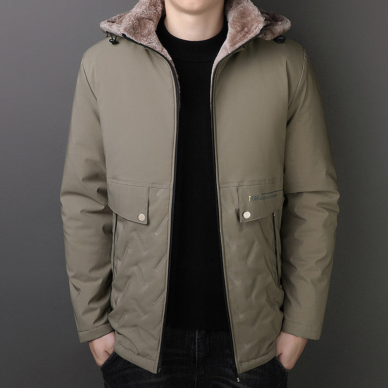 Herren Thermo-Parka mit Teddyfutter und Kapuze Drune