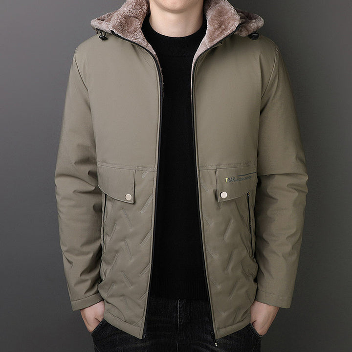 Herren Thermo-Parka mit Teddyfutter und Kapuze Drune