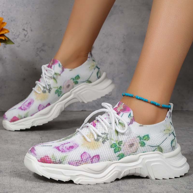 Drune | Breite Sneaker Mit Blumenmuster Für Damen