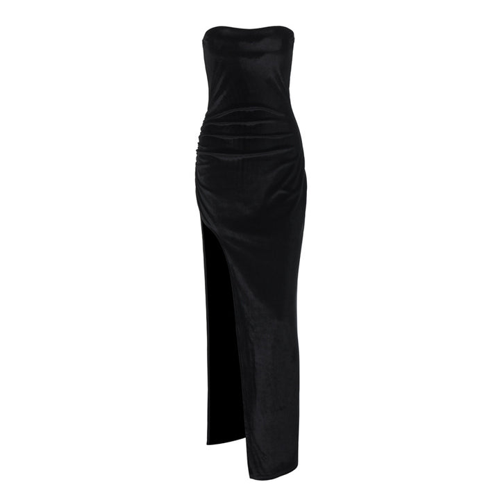 Damen Strapless Abendkleid mit eleganter Drapierung Drune