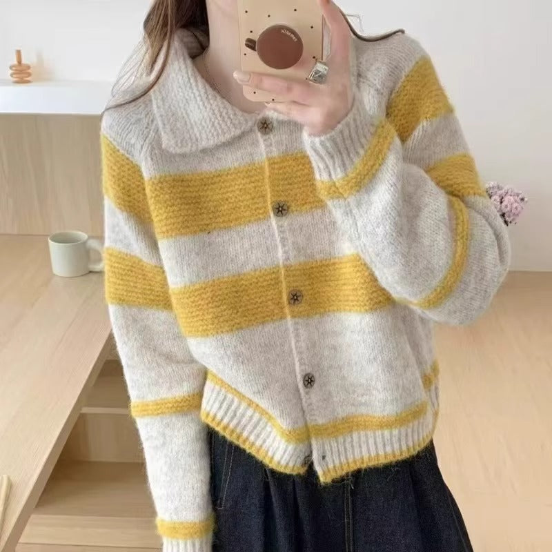 Damen Gemusterte Strickjacke Drune