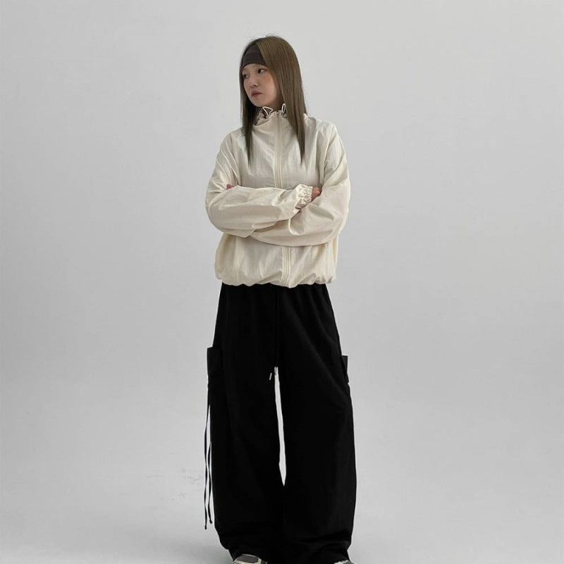 Damen funktionale Übergangsjacke mit hohem Kragen Drune