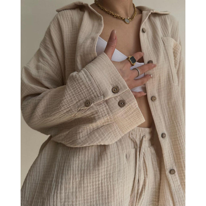 Damen modische und lässige Shirtjacke Drune