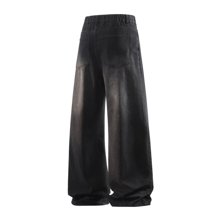 Damen Weite Baggy-Jeans mit hoher Taille, extra weitem Bein und Vintage-Waschung Drune