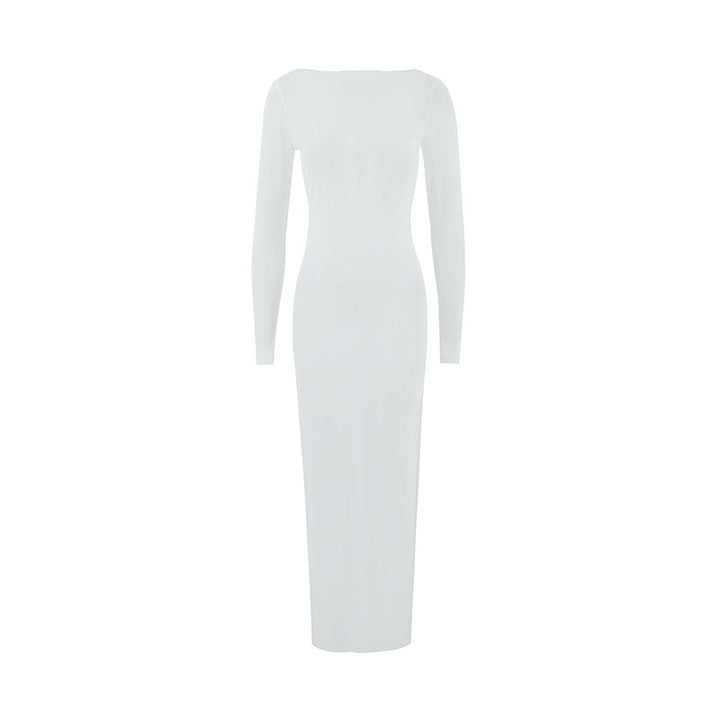 Damen Langarm Maxikleid mit elegantem Schnitt und figurbetonendem Design Drune