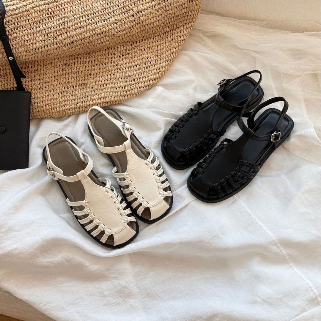 Damen Sandalen mit raffiniertem Riemendesign und komfortablem Fußbett Drune