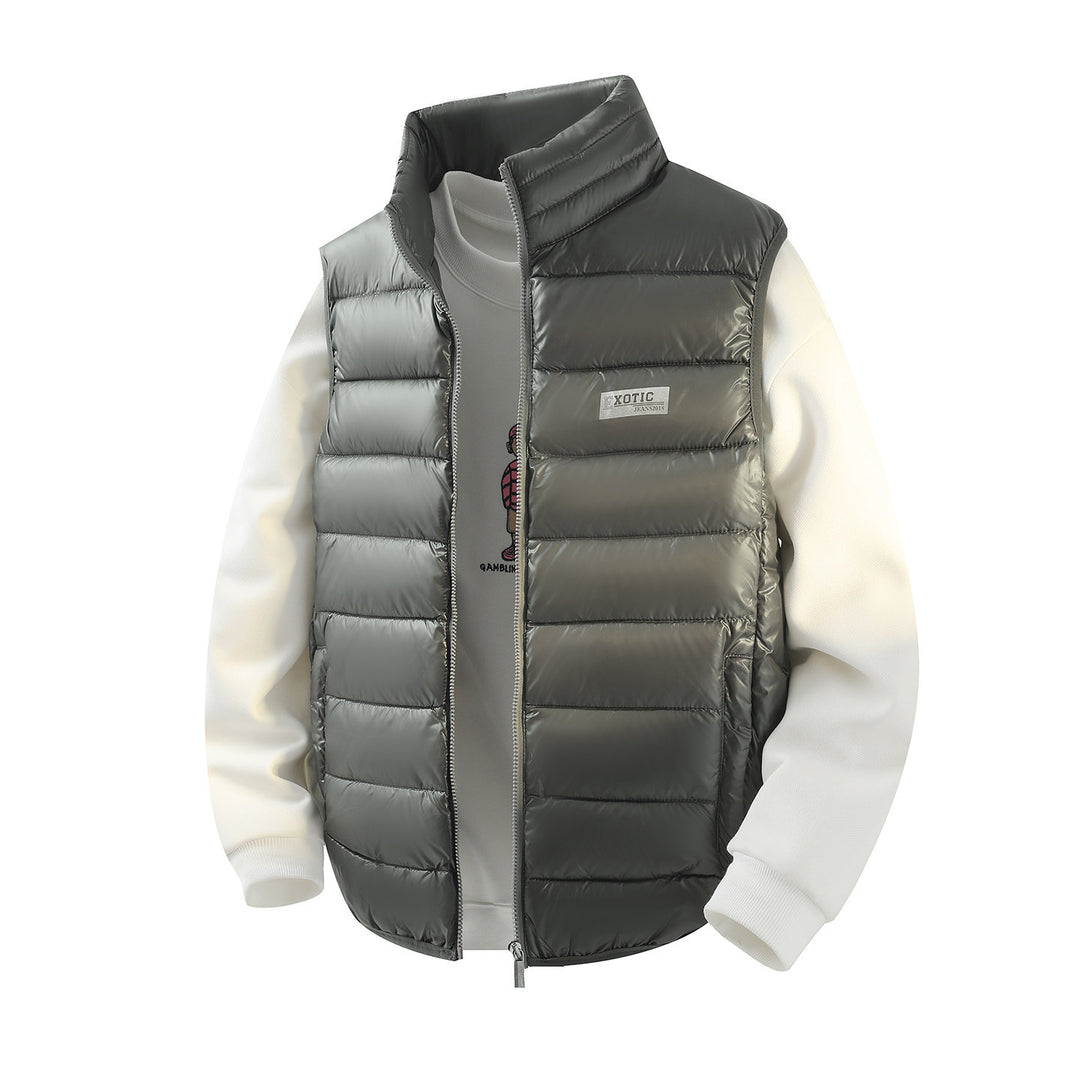 Herren Steppweste mit hohem Stehkragen und glänzender Thermofüllung Drune