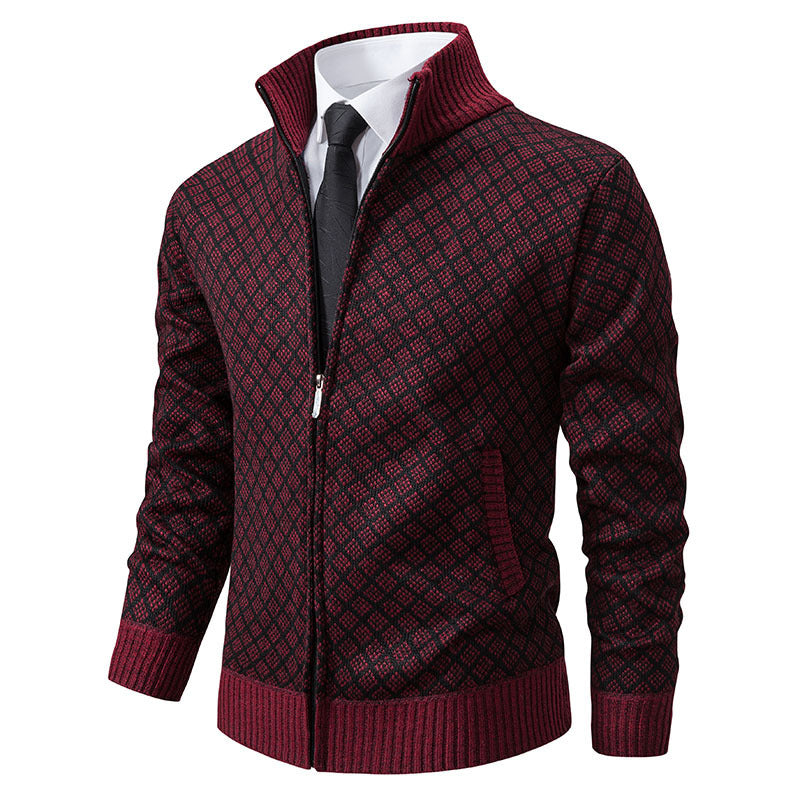 Herren modischer Strickblazer mit strukturiertem Muster Drune