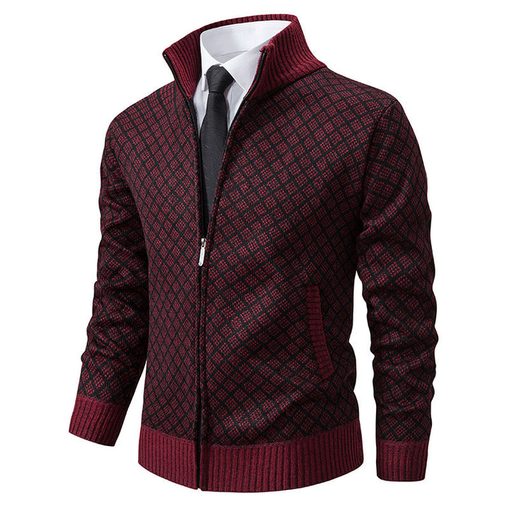 Herren modischer Strickblazer mit strukturiertem Muster Drune