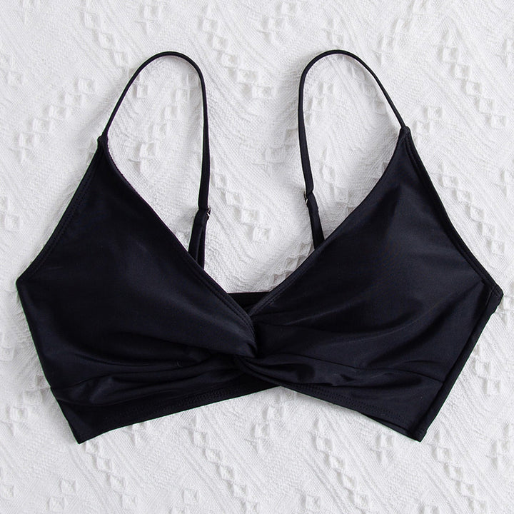 Damen Bikini-Oberteil mit Wickeldesign und verstellbaren Trägern Drune