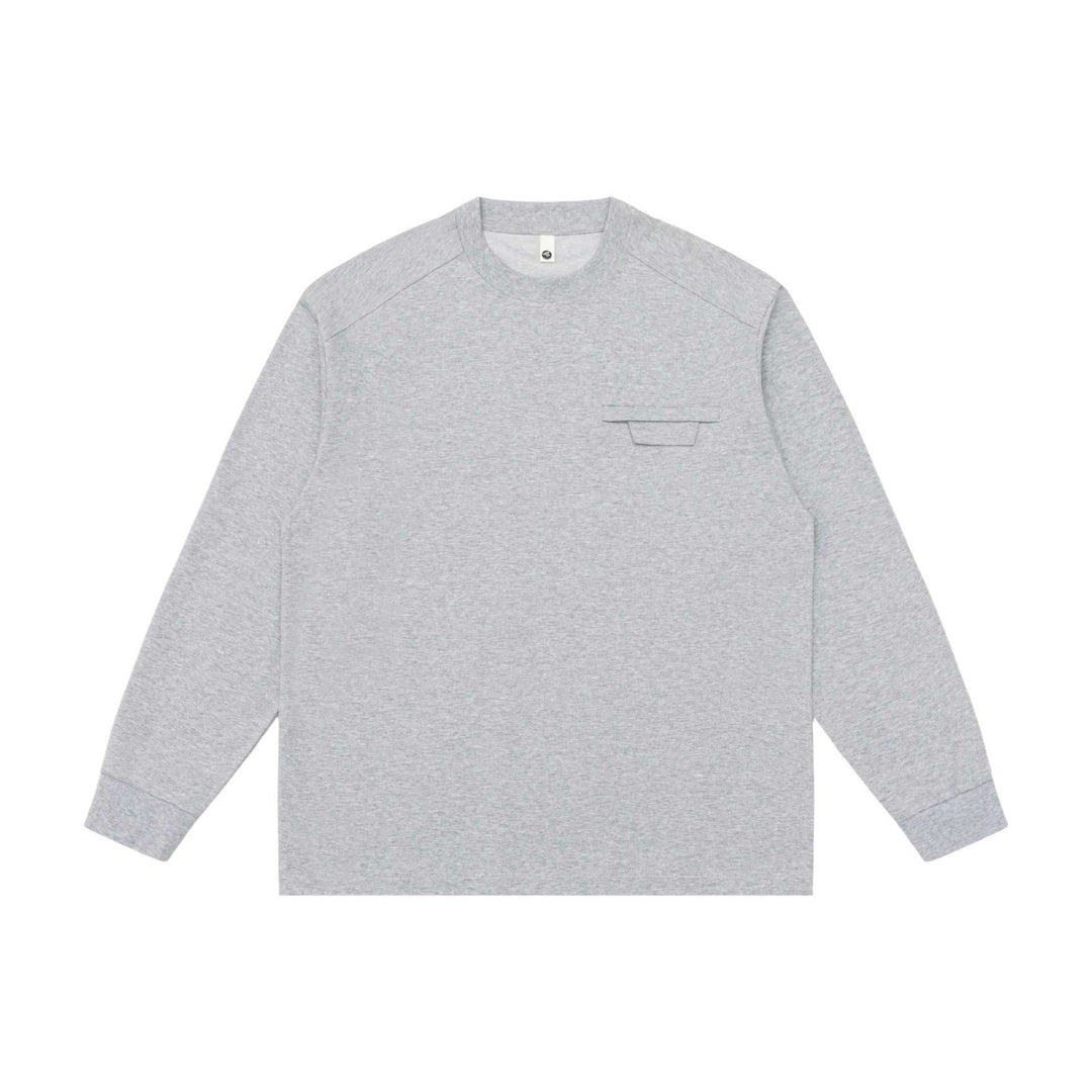 Unisex Oversize-Sweatshirt mit Raglanärmeln und verdeckter Brustklappe Drune