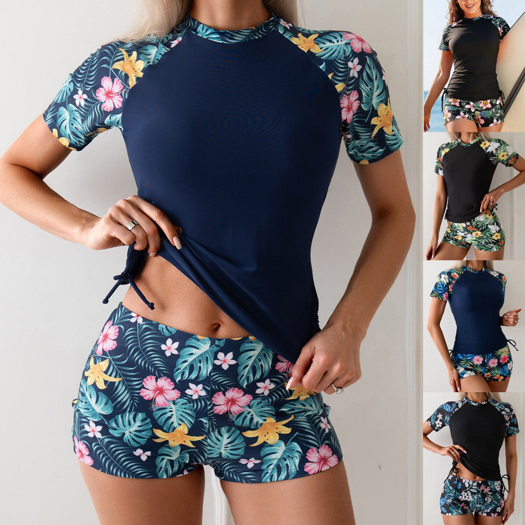 Damen Surf- und Sportanzug mit floralen Akzenten Drune