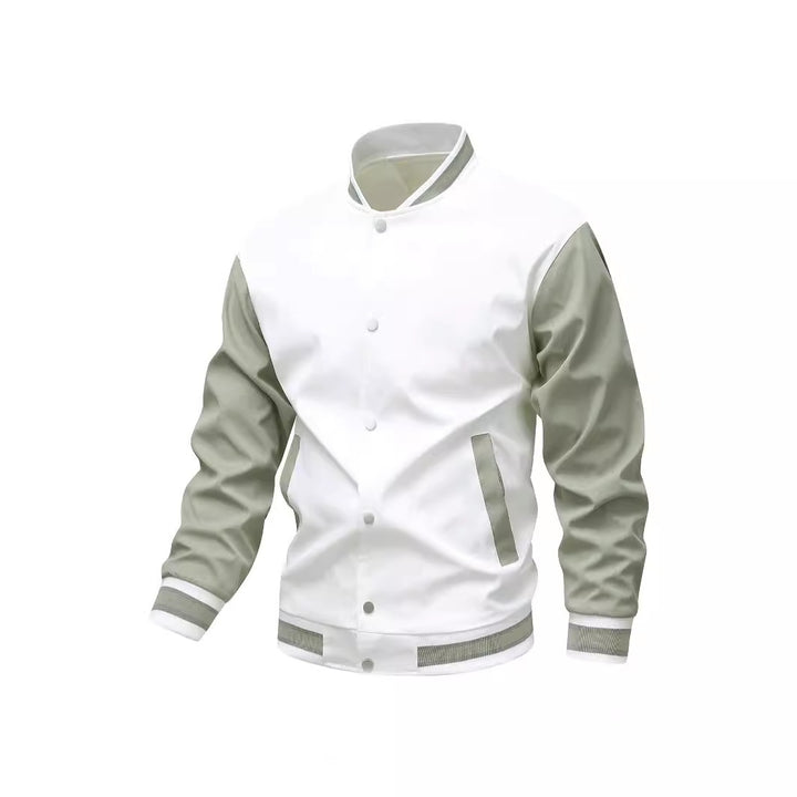 Herren Collegiate-Bomberjacke im Varsity‑Stil mit Kontrastärmeln Drune