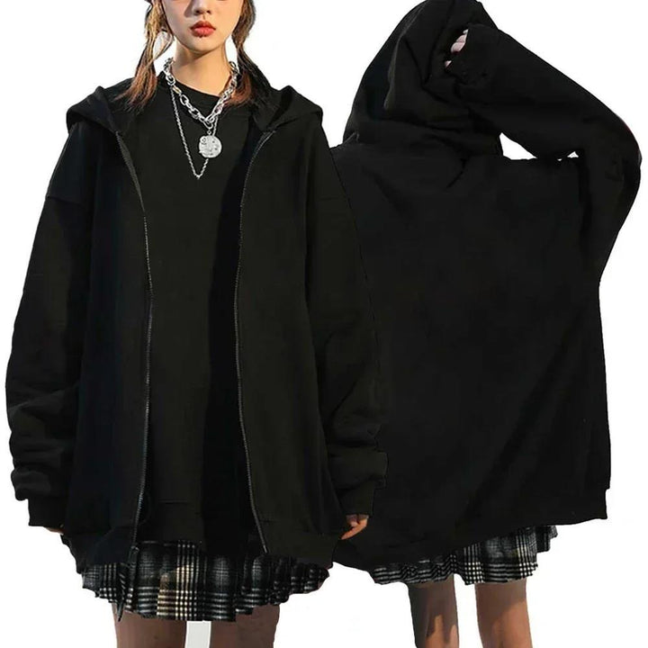 Unisex Zip-Hoodie mit verdecktem Reißverschluss, minimalistischer Silhouette und angerautem Innenfutter Drune