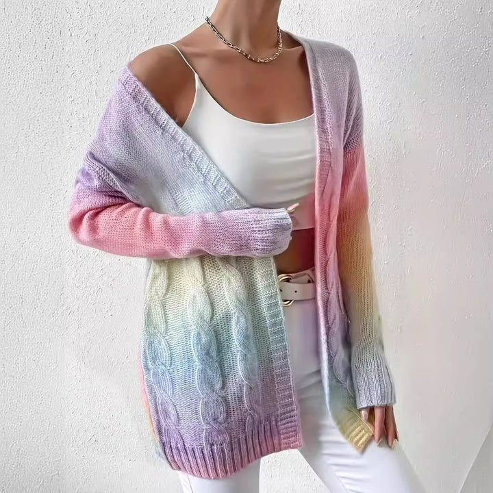 Damen Strickjacke im modernen Farbverlauf Drune