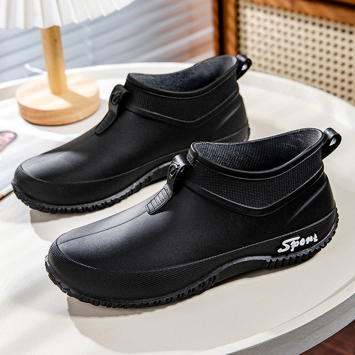Damen Wasserdichte Ankle-Gummischuhe mit elastischem Schaft und griffiger Laufsohle Drune