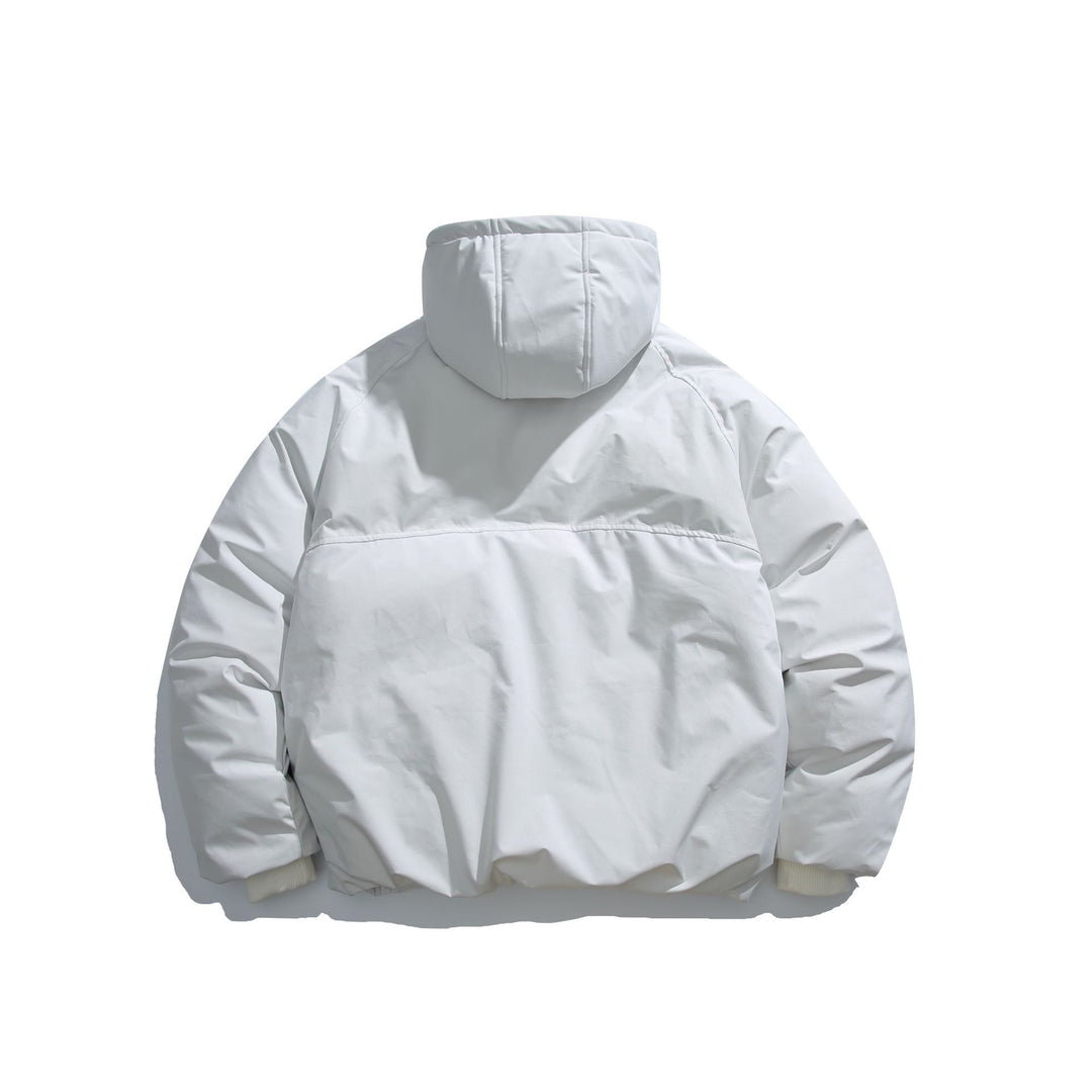Unisex Kurz geschnittener asymmetrischer Steppparka mit Kapuze und Thermo‑Isolierung Drune
