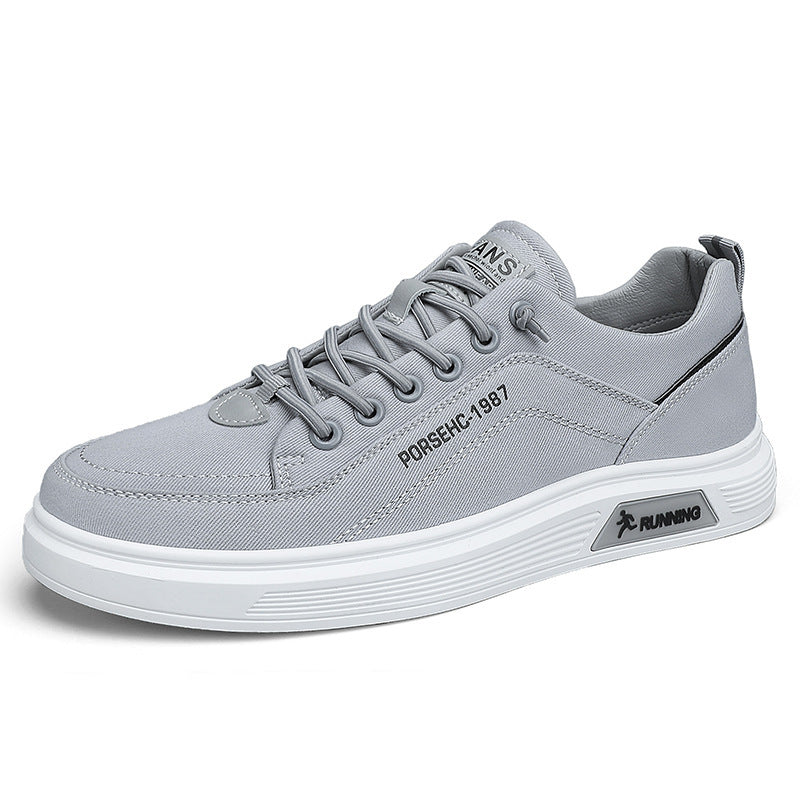 Unisex leichte Canvas-Sneaker mit erhöhtem Plateau-Laufsohle und atmungsaktivem Textiloberteil Drune