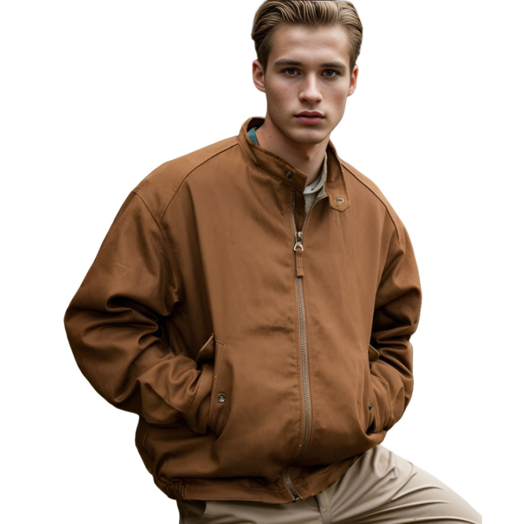Herren funktionale Outdoor-Jacke mit verstellbarem Kapuzenkragen und praktischen Reißverschlusstaschen Drune