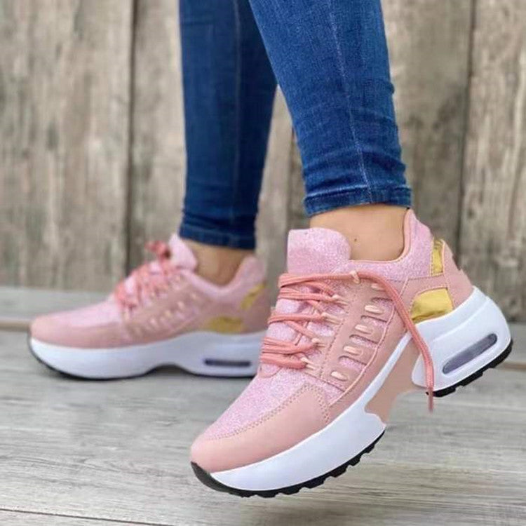 Damen City-Sneaker mit atmungsaktivem Mesh, Velours-Details und sichtbarer Luftkammer Drune