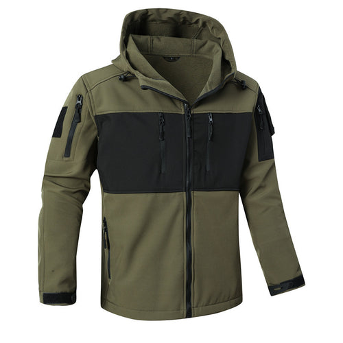 Herren funktionale Softshell-Jacke mit Fleece-Innenfutter und Kapuze Drune