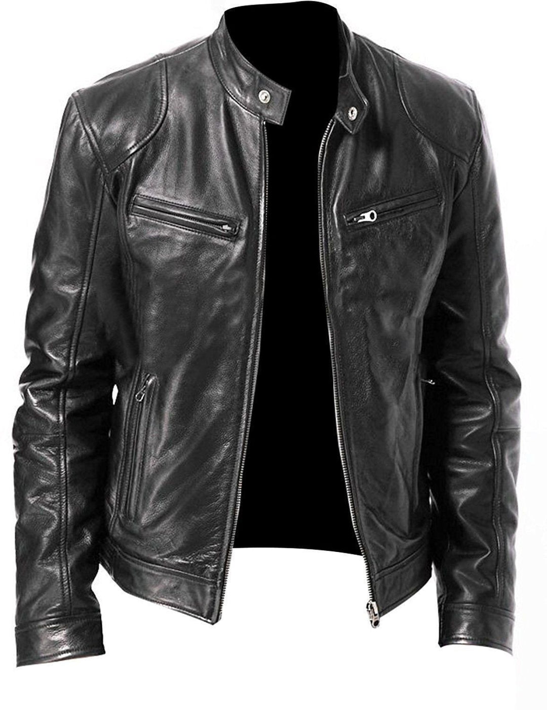 Herren Modische Biker-Lederjacke Drune