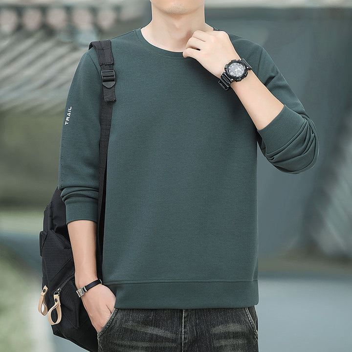 Herren Rundhals-Sweatshirt mit angerauter Innenseite und schmalem Saum Drune