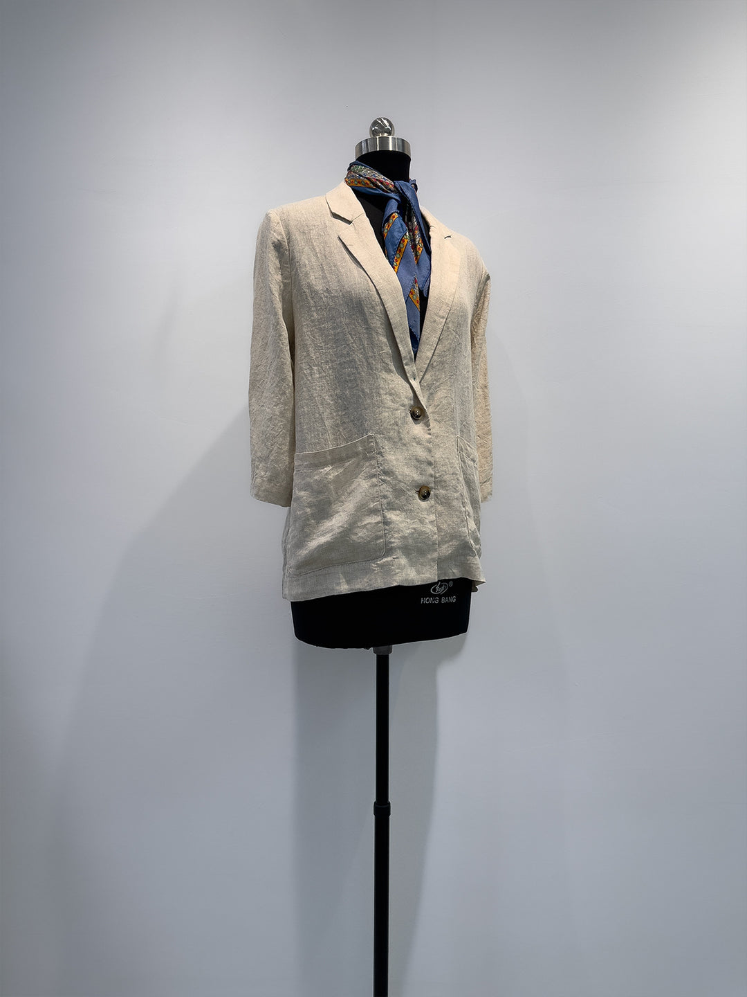 Damen Leichter Leinen Blazer Maßgeschneidert Drune