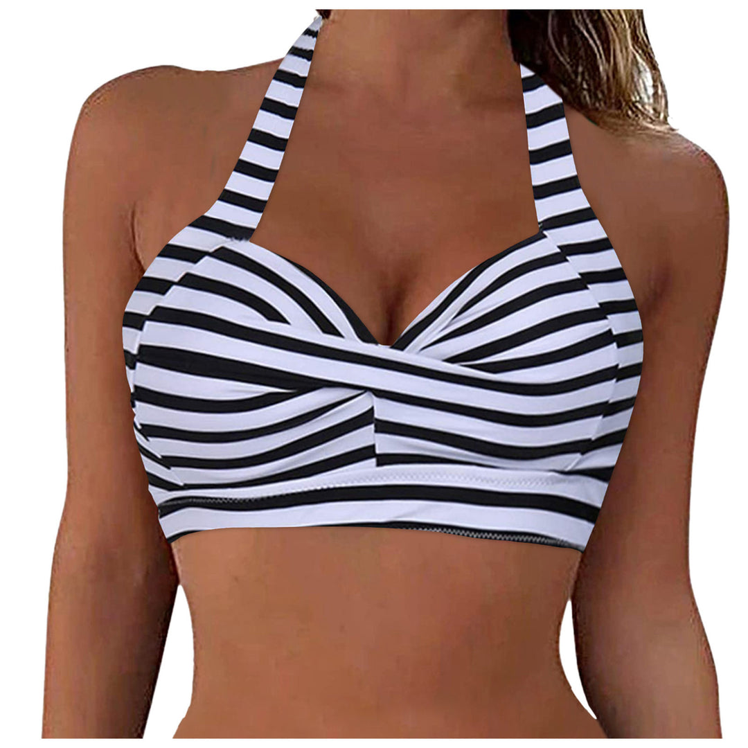 Damen Sportliches Bikinioberteil mit tiefem Ausschnitt und Halter-Design Drune
