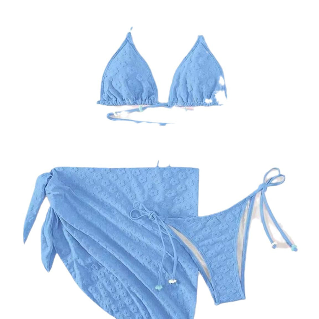 Damen Triangel-Bikini mit modischem Wickelrock Drune