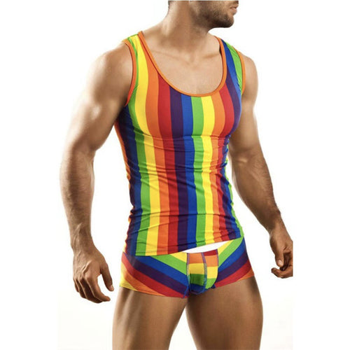 Herren nan figurbetontes Rundhals-Tanktop aus Stretchjersey mit körpernaher Passform Drune