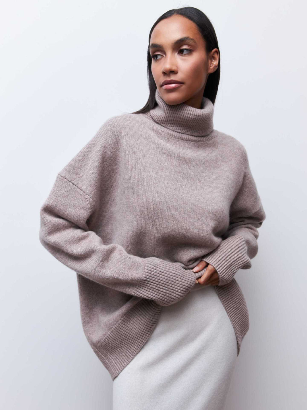 Damen Turtleneck-Pullover Drune
