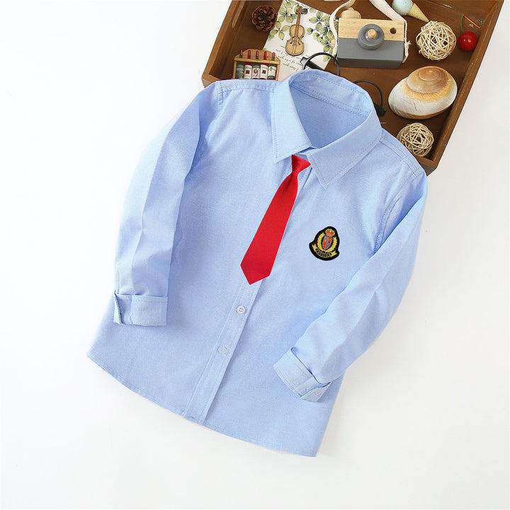 Damen klassisches Langarmhemd mit Wappen Drune