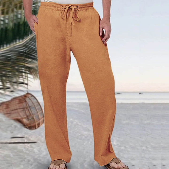 Herren nan weiche Loungehose aus Baumwolljersey mit elastischem Tunnelzugbund und seitlichen Eingrifftaschen Drune