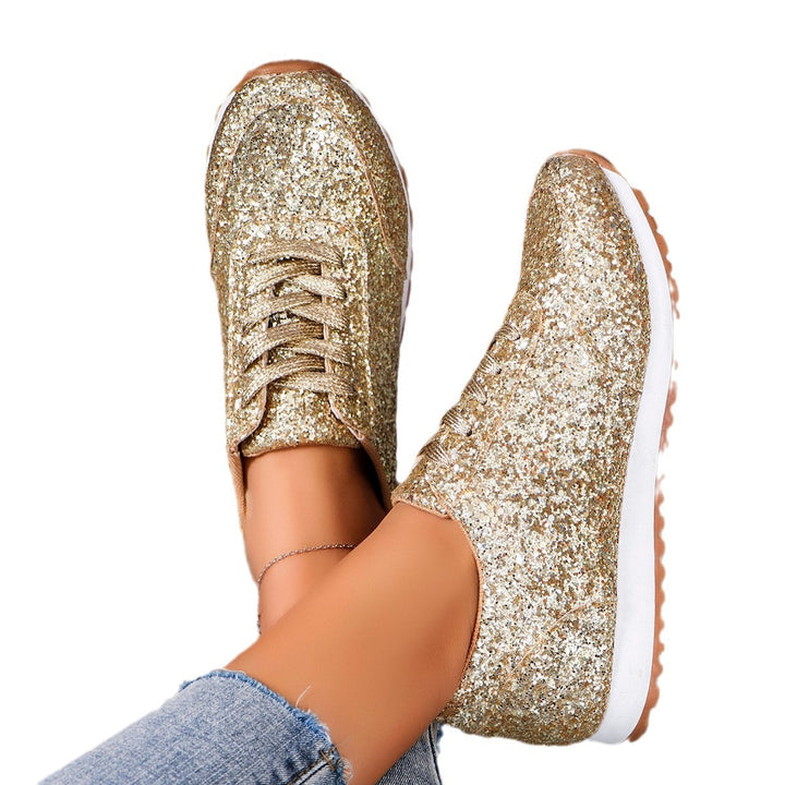 Damen Glitzernde Sneaker mit atmungsaktiver Sohle Drune