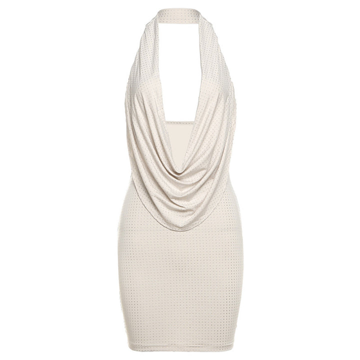 Damen Figurumspielendes Kurzkleid mit tiefem V-Ausschnitt und elegantem Drapierungsdesign Drune