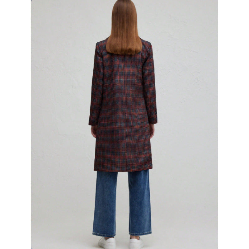 Damen Blazer mit Karo-Muster und schickem Schnitt Drune