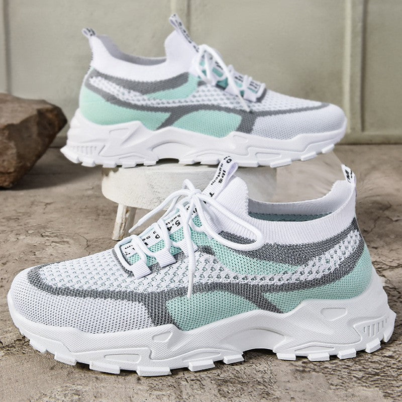 Herren nan gestrickter Sockensneaker mit elastischem Schlupfdesign und profiliertem Trail-Plateau Drune