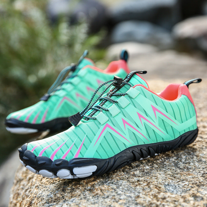 Damen nan elastischer Aquasport-Schuh mit Schnellzugverschluss, rutschfester Gummisohle und flexiblem Zehenschutz Drune