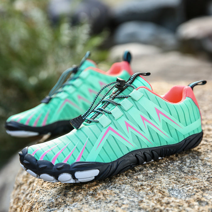 Damen nan elastischer Aquasport-Schuh mit Schnellzugverschluss, rutschfester Gummisohle und flexiblem Zehenschutz Drune