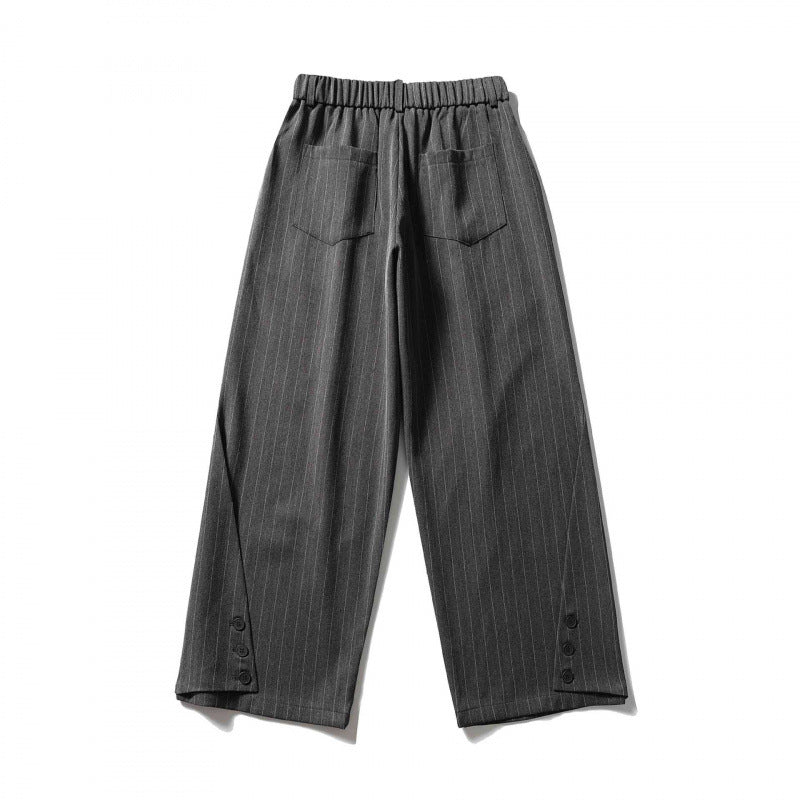 Damen Weite Bundfalten-Hose mit hohem Bund, verkürzter Culotte-Silhouette und elastischem Rückenteil Drune