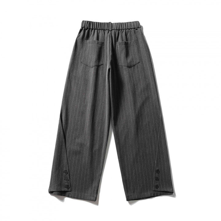 Damen Weite Bundfalten-Hose mit hohem Bund, verkürzter Culotte-Silhouette und elastischem Rückenteil Drune