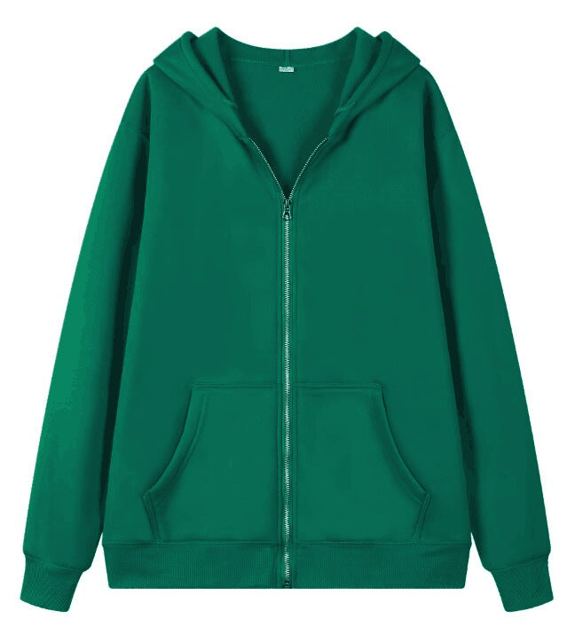 Damen Oversized Kapuzenjacke mit Reißverschluss Drune