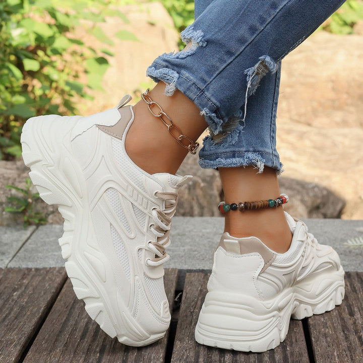 Damen Chunky Sneakers mit dämpfender Sohle und atmungsaktivem Obermaterial Drune
