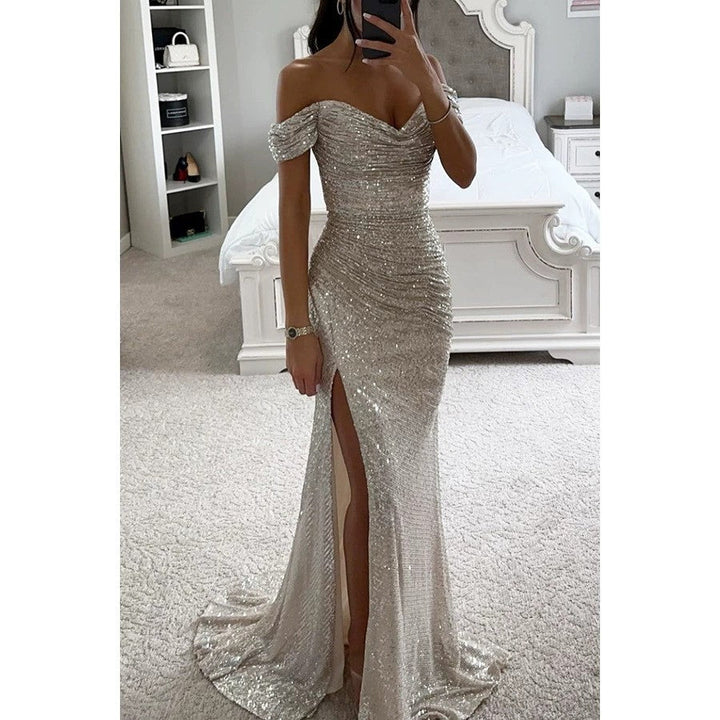 Damen Abendkleid mit schimmernden Pailletten Drune