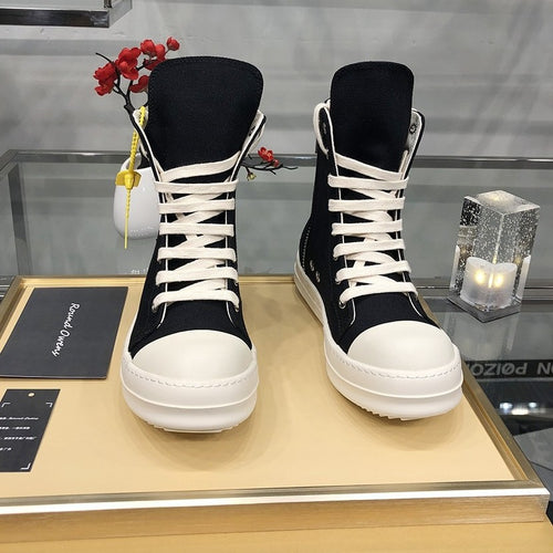 Herren High-Top Plateausneaker mit Reißverschluss und dicker Gummiplattform Drune