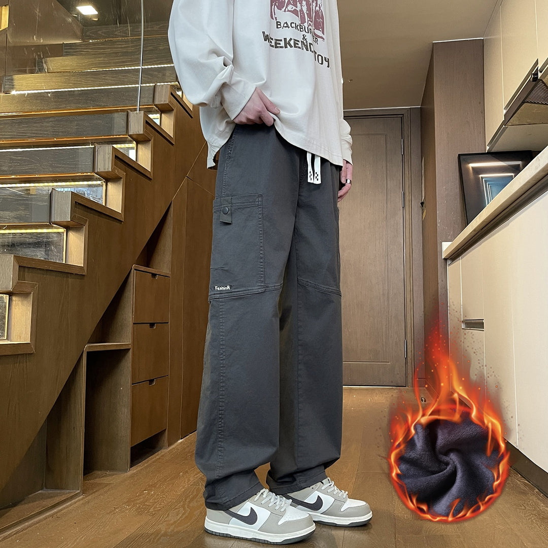 Herren Weite Cargo-Hose mit Thermofutter, Kordelbund & Utility-Taschen Drune