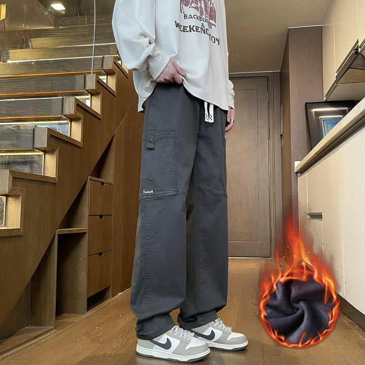 Herren Weite Cargo-Hose mit Thermofutter, Kordelbund & Utility-Taschen Drune