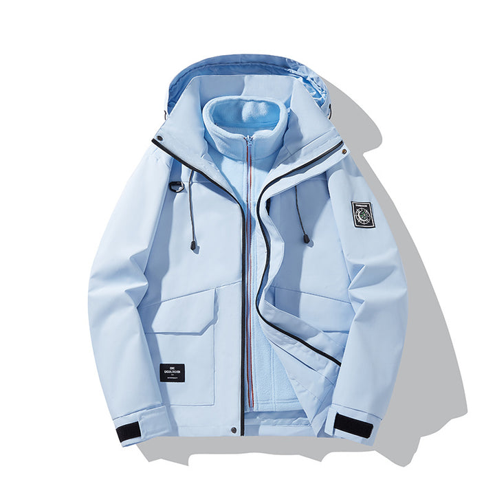 Herren Wetterfeste Outdoorjacke mit Kapuze Drune