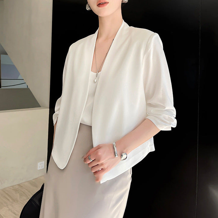 Damen Elegante und fließende Midirock Drune